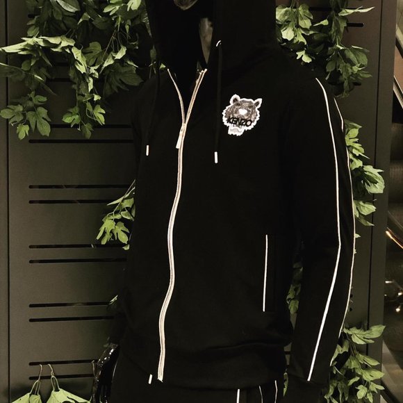 black kenzo tracksuit